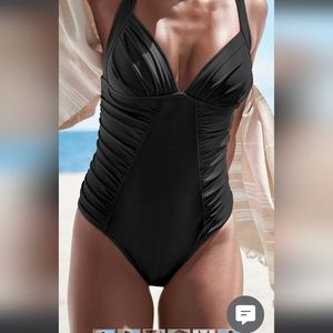 TropiCulture Black Full Length Swim Suit Size 20